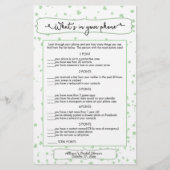 Raten Sie, wer + Handyspiele, irisches Brautparty  Flyer (Vorne)