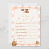 Raten Sie, wer Mama oder Papa-Baby-Dusche in der L Einladung (Vorderseite)