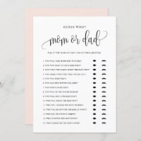 Raten Sie, wer Mama oder Vater Black Script Baby S