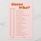 Raten Sie, wer Retro Disco Brautparty Game (Vorderseite)