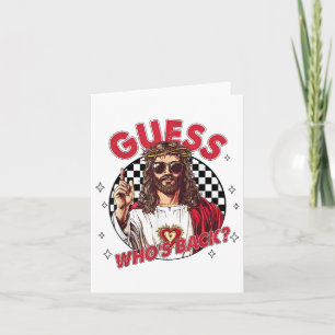 Raten Sie, wer zurück Jesus Funny Oster Religiöse  Karte