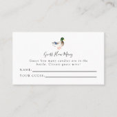 Raten Sie, wie viele Duck Baby Dusche einfache Ele Platzkarte (Vorderseite)