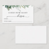 Raten Sie, wie viele Küss-Abschlusskarte Begleitkarte (Vorne/Hinten)