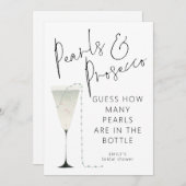 Raten Sie, wie viele Perlen Prosecco Brautparty Ga Einladung (Vorne/Hinten)