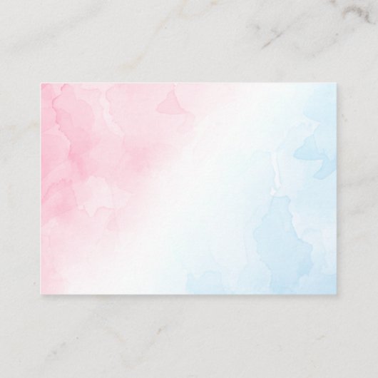 Raten Sie, wie viele Pink & Blue Wasserfarbenkarte Begleitkarte (Rückseite)