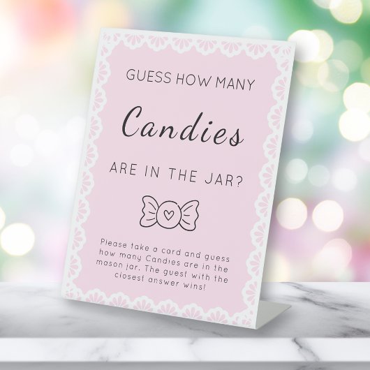 Raten Sie, wie viele Spiel Cielito Lindo Pink Baby Sockelschild