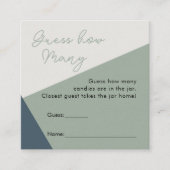 Raten Sie, wie viele Spiel einfache Seite grüne Tr Begleitkarte (Vorderseite)