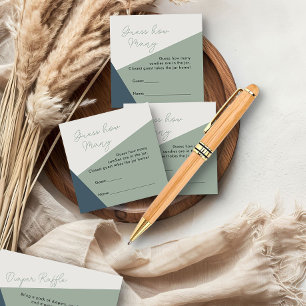 Raten Sie, wie viele Spiel einfache Seite grüne Tr Begleitkarte