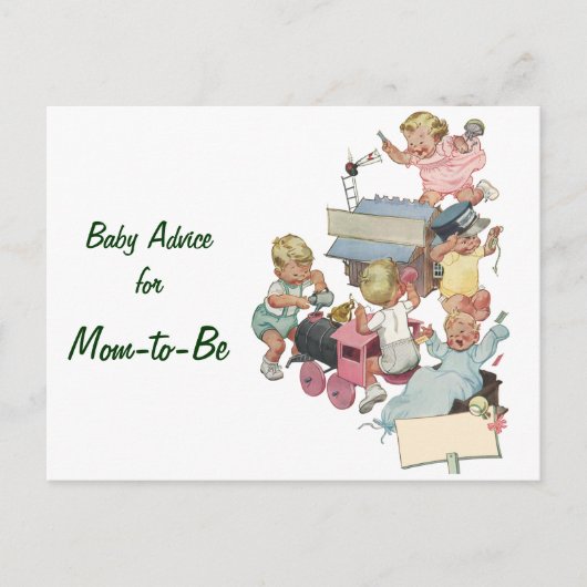 Ratenkarte der Mama, Vintages Kinderspielzeug Postkarte (Vorderseite)