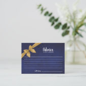 Ratenkarte | Dunkelblau mit Goldbuw Platzkarte (Stehend Vorderseite)