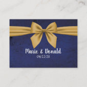 Ratenkarte | Dunkelblau mit Goldbuw Platzkarte (Rückseite)