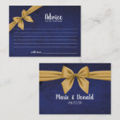 Ratenkarte | Dunkelblau mit Goldbuw Platzkarte (Vorne/Hinten)