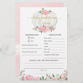 Ratenkarte für Babyvorhersagen fallen Kürbismädche