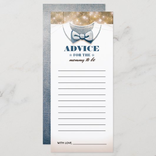 Ratenkarte für die Mama | Boy Baby Dusche Programm (Vorne/Hinten)