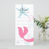 Ratenkarte für die Mama-zu-be-Meerjungfrau-Kinderd (Stehend Vorderseite)