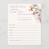 Ratenkarte für die vom Schmetterling verzauberte B (Vorderseite)