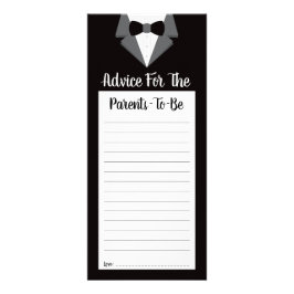 Ratenkarte für Eltern, Babydusche Werbekarte