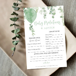 Ratenkarte für geschlechtsneutrale Babyprognosen