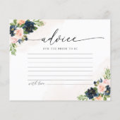 Ratenkarte für navy & Blush Pink Brautparty (Rückseite)