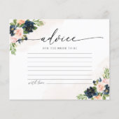 Ratenkarte für navy & Blush Pink Brautparty (Vorderseite)