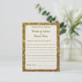 Ratenkarte | Gold Glam Glitzer Hinweiskarte (Stehend Vorderseite)