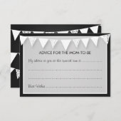 Ratenkarte Kinderdusche Liebe auf schwarz Hinweiskarte (Vorne/Hinten)