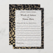 Ratenkarte | Leopard-Glitzer Hinweiskarte (Vorne/Hinten)