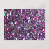 Ratenkarte | Lila Confetti-Glitzer Hinweiskarte (Rückseite)