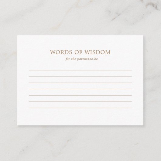 Ratenkarte - rustikale Herbstdusche Hinweiskarte (Vorderseite)