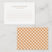 Ratenkarte - rustikale Herbstdusche Hinweiskarte (Vorne/Hinten)