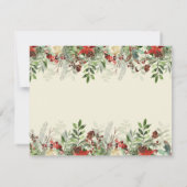 Ratenkarte Winter | Berries Botanische Spielkarte Dankeskarte (Rückseite)