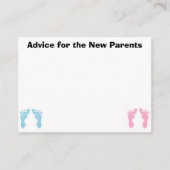 Ratenkarten für die neuen Eltern Hinweiskarte (Vorderseite)