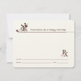 Ratenkarten Rx Doctor Prescription Gästebuch Hinweiskarte