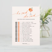 Ratess, wer sagte es Aperol Spritz Brautparty Game Einladung (Stehend Vorderseite)