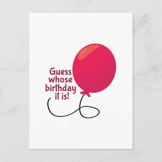 Ratess, wessen Geburtstag Postkarte (Vorderseite)