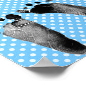 Ratet den Fälligkeitszeitkalender mit Footprints P Poster (Ecke)