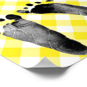 Ratet den Fälligkeitszeitkalender mit Footprints P Poster (Ecke)