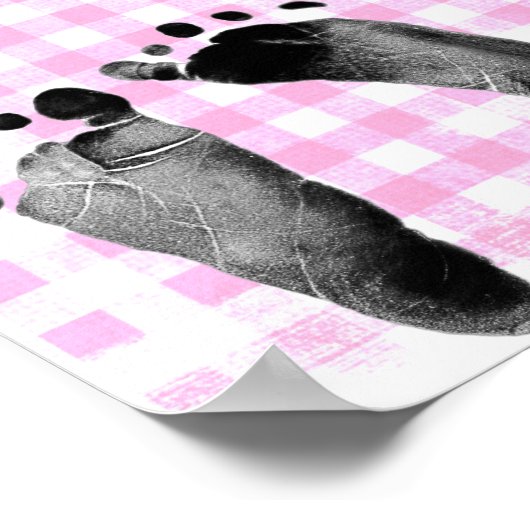 Ratet den Fälligkeitszeitkalender mit Footprints P Poster (Ecke)