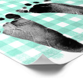 Ratet den Fälligkeitszeitkalender mit Footprints P Poster (Ecke)