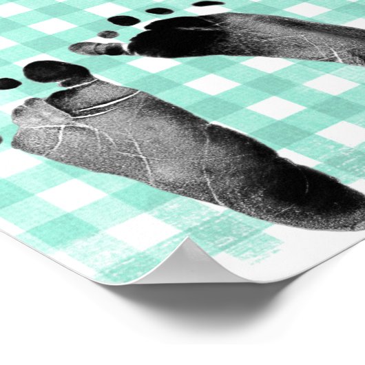 Ratet den Fälligkeitszeitkalender mit Footprints P Poster (Ecke)