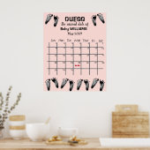 Ratet den Fälligkeitszeitkalender mit Footprints P Poster (Küche)