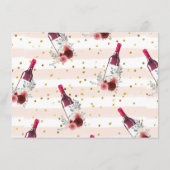 Ratet der Braut, Rotwein zu sein Blüte Begleitkarte (Rückseite)