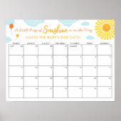 Ratet mal, das Baby Due Sign Date Kleine Ray Sunsh Poster (Vorne)