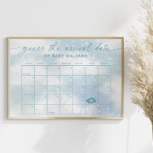 Ratet mal den Anreisedatum Kalender Cloud 9 Blue