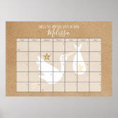 Ratet mal, wann das Baby Shower Game am richtigen Poster (Vorne)