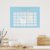 Ratet mal, wann der Blue Special Delivery Stork ko Poster (Küche)