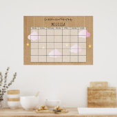 Ratet mal, wann die Rustikalen rosa Wolken Gold St Poster (Küche)