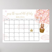 Ratet mal, wann die Teddy Bear Pink Baby Dusche is Poster (Vorne)