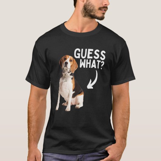 Ratet mal, was Beagle Hintern Jagd Hunde Besitzer  T-Shirt (Vorderseite)