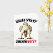 Ratet mal, was Chicken Hintern Hühnchen Stuff Joke Karte (Gelbe Blume)